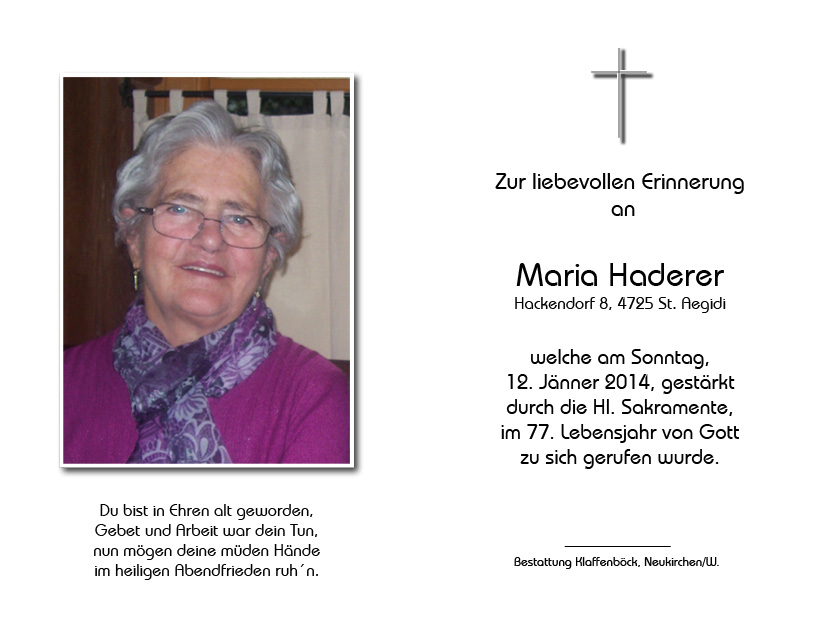 Maria  Haderer