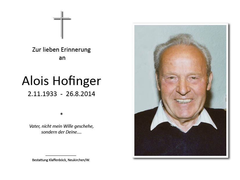 Alois  Hofinger
