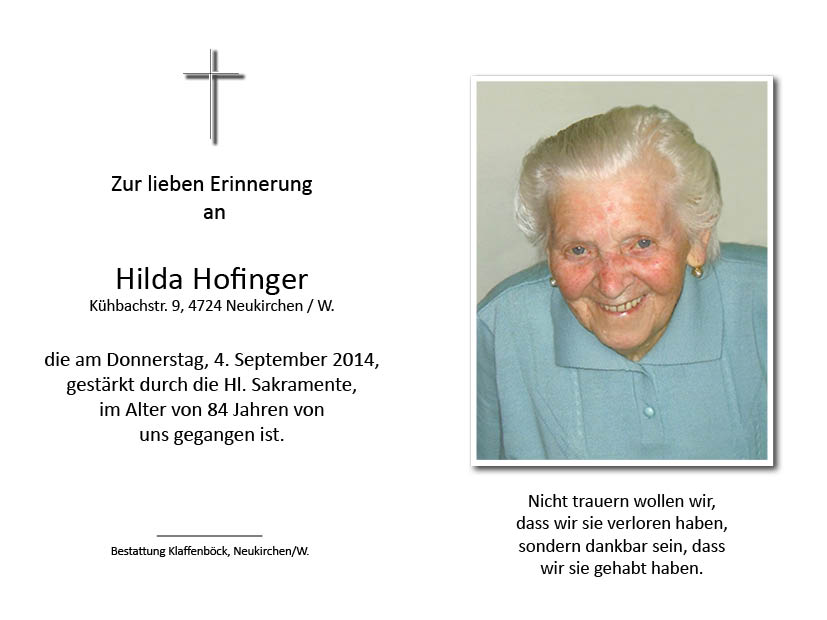 Hilda  Hofinger