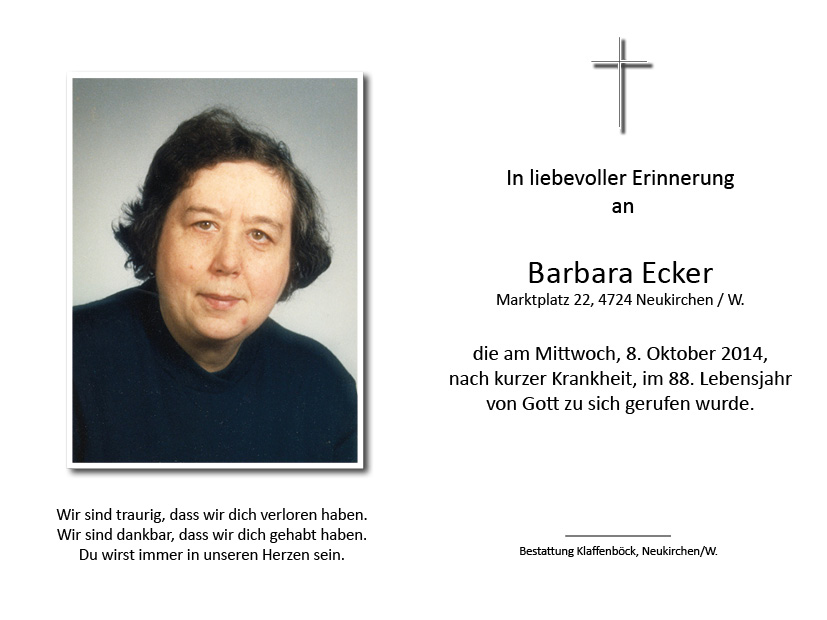 Barbara  Ecker