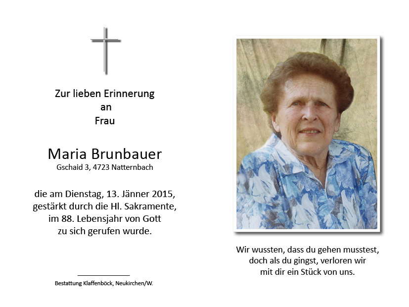 Maria  Brunbauer
