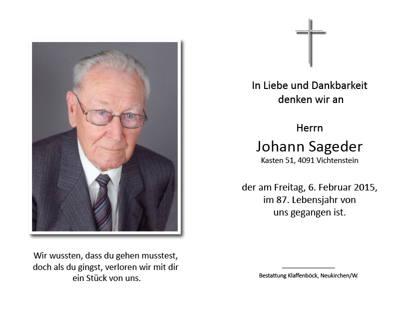 Johann  Sageder