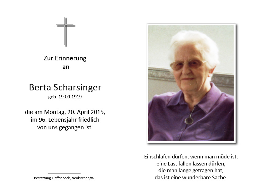 Berta  Scharsinger