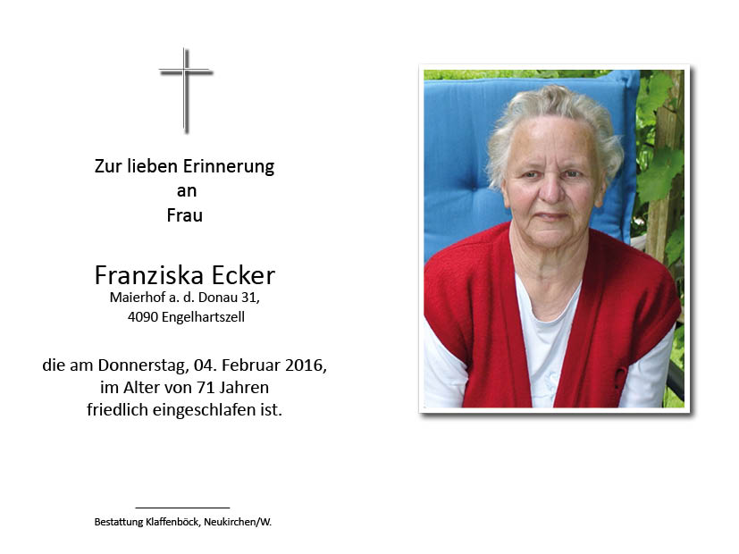 Franziska  Ecker