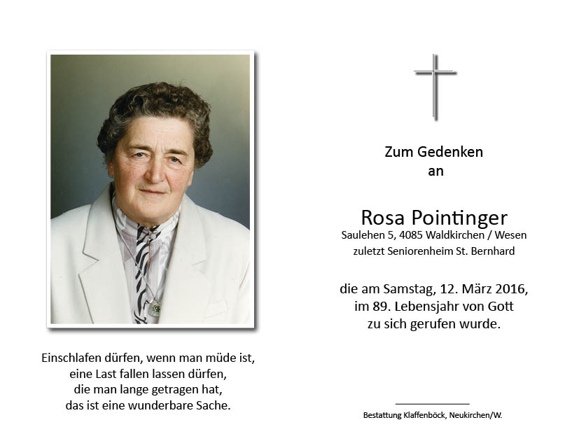 Rosa  Pointinger