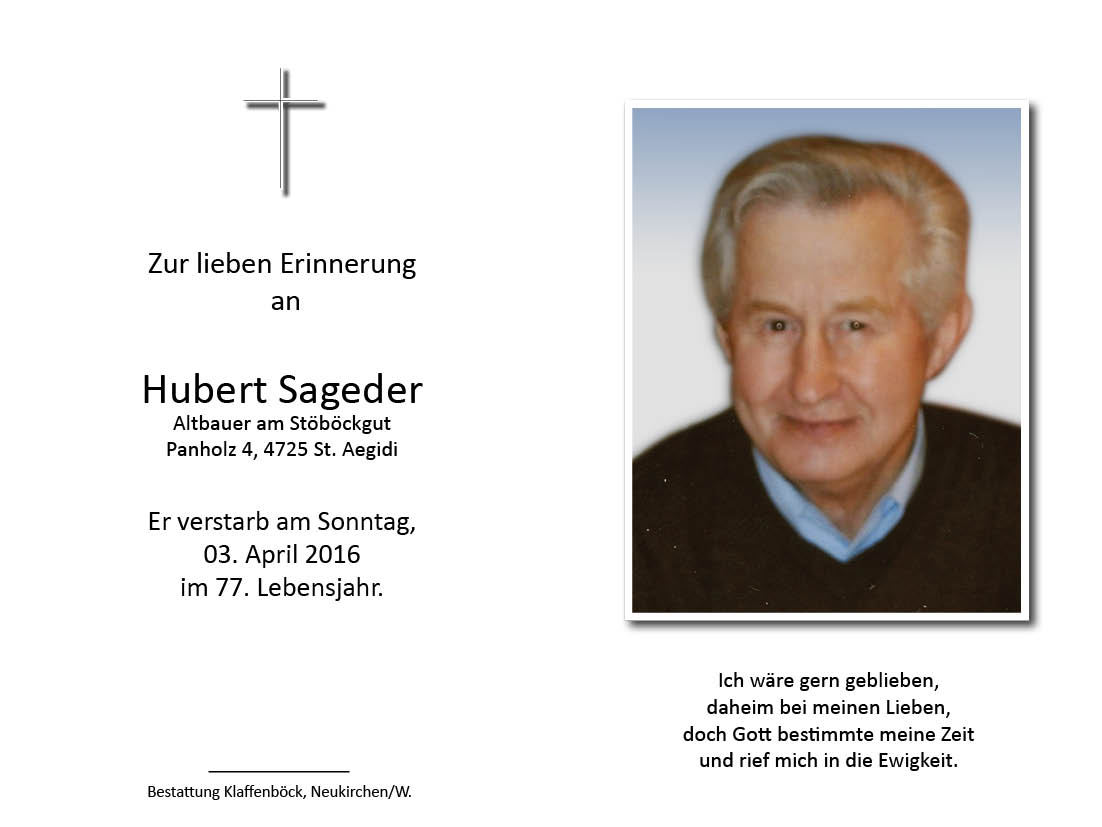 Hubert  Sageder