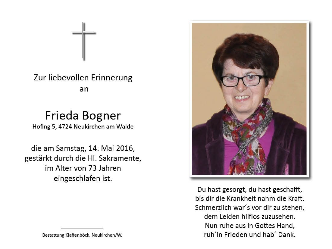Frieda  Bogner