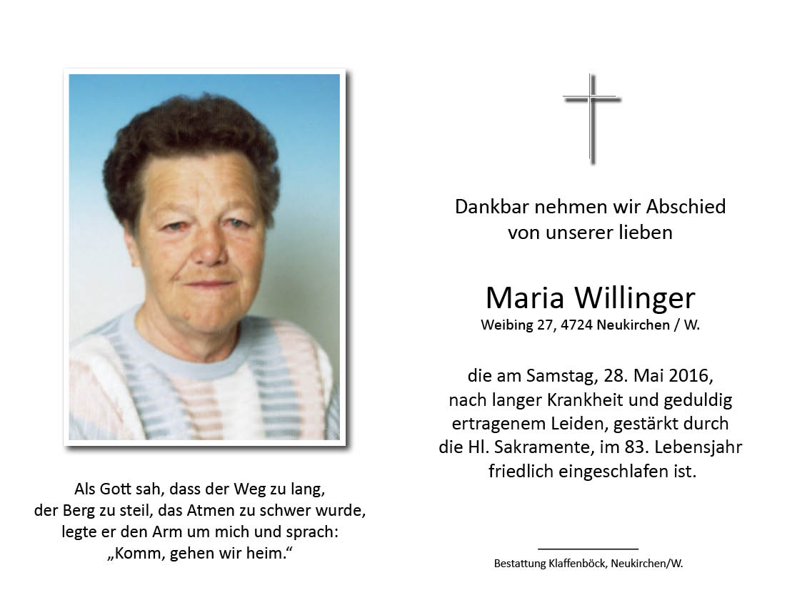 Maria  Willinger