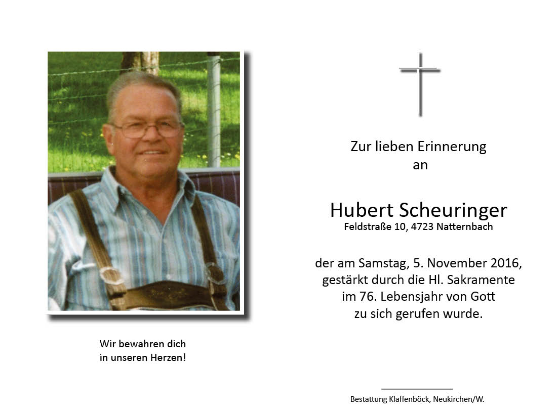 Hubert  Scheuringer