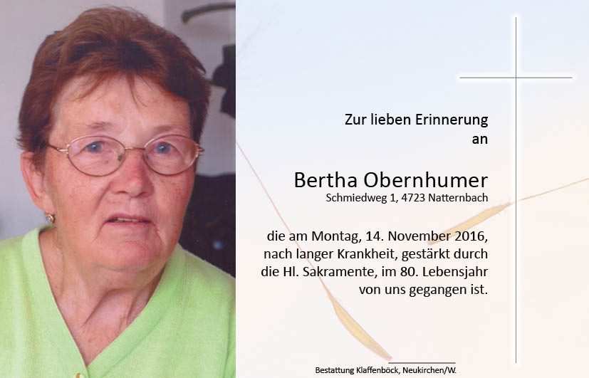 Bertha  Obernhumer