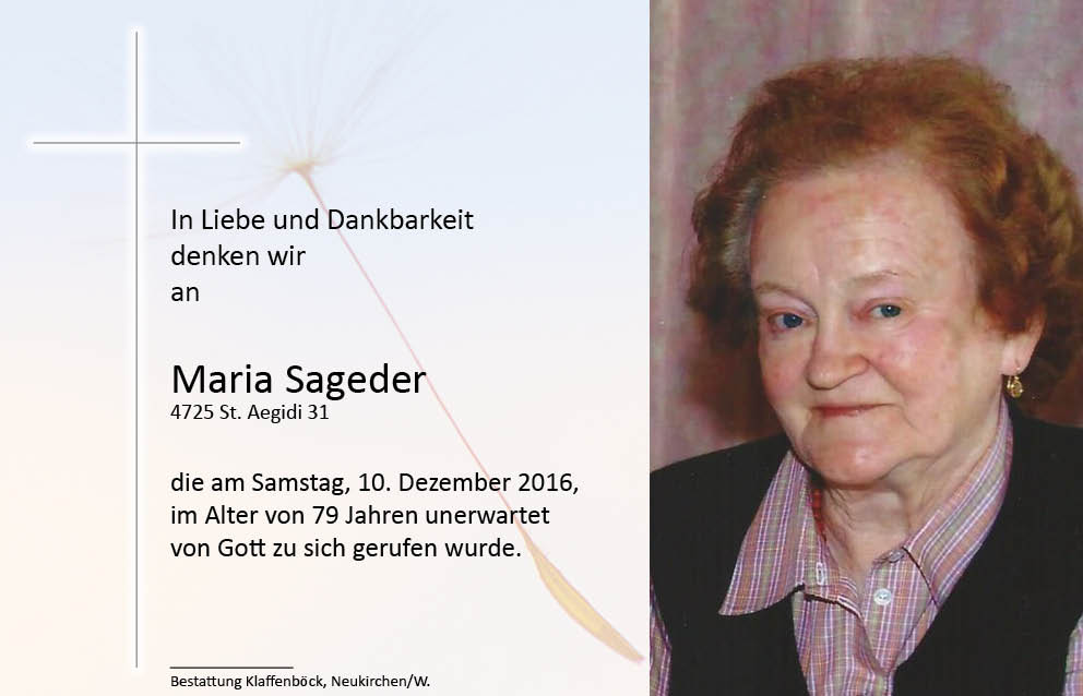 Maria  Sageder