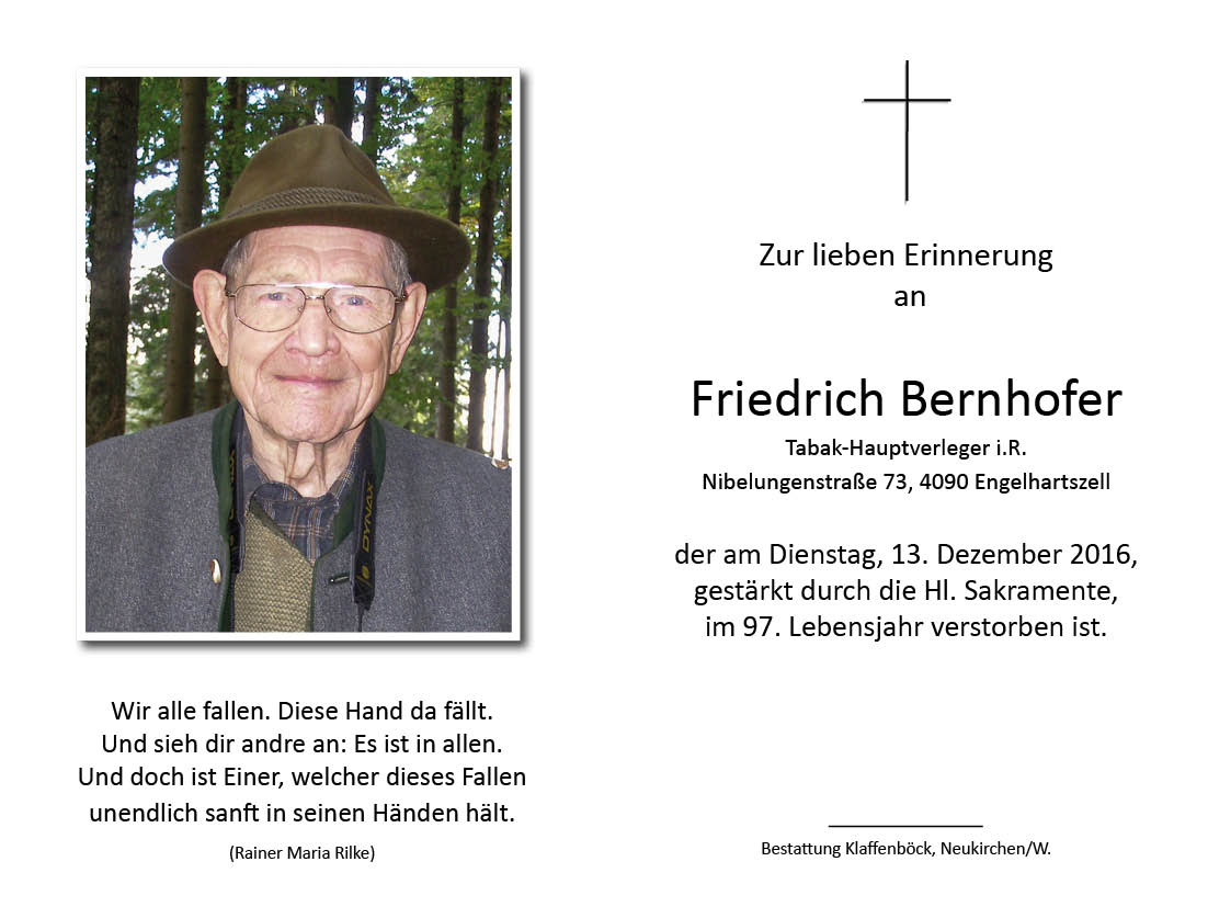 Friedrich  Bernhofer sen.