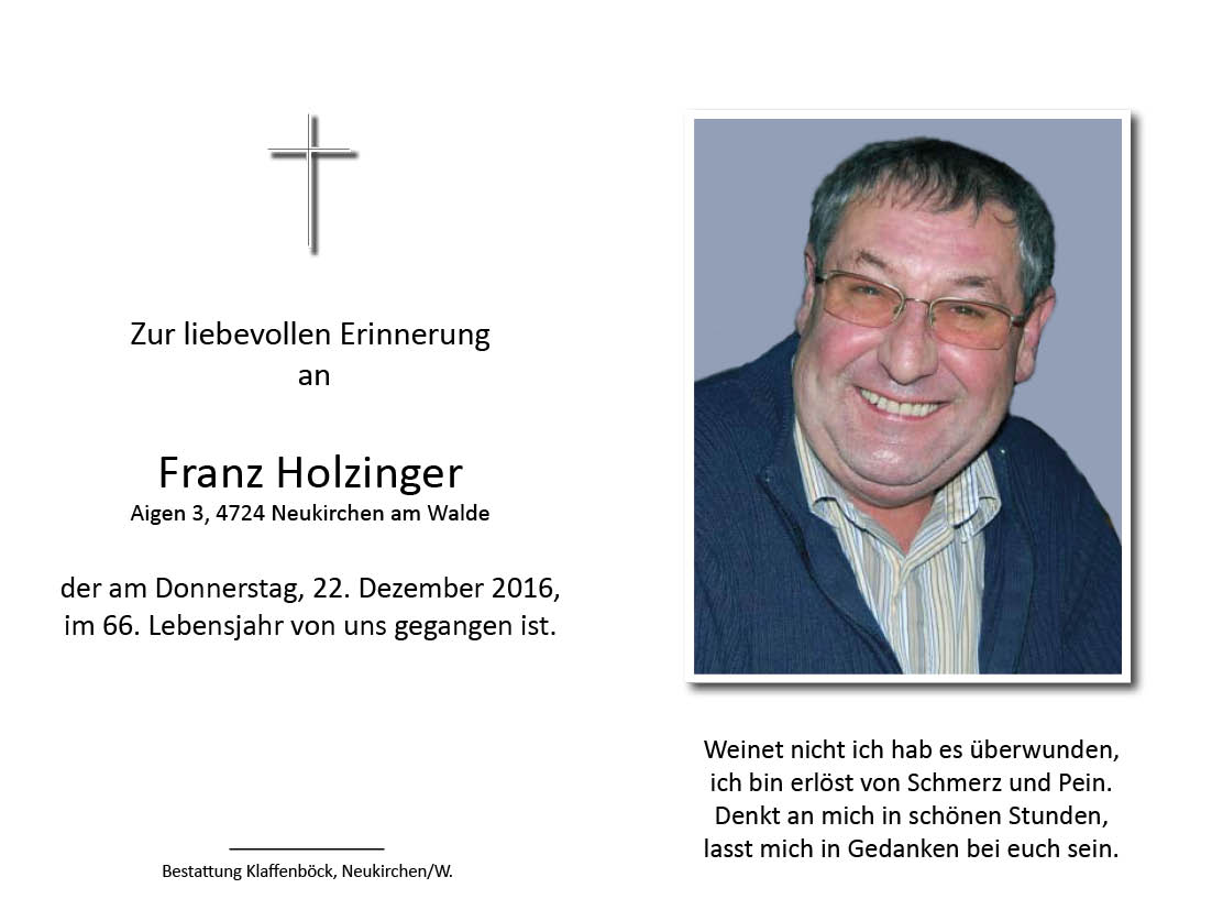 Franz  Holzinger
