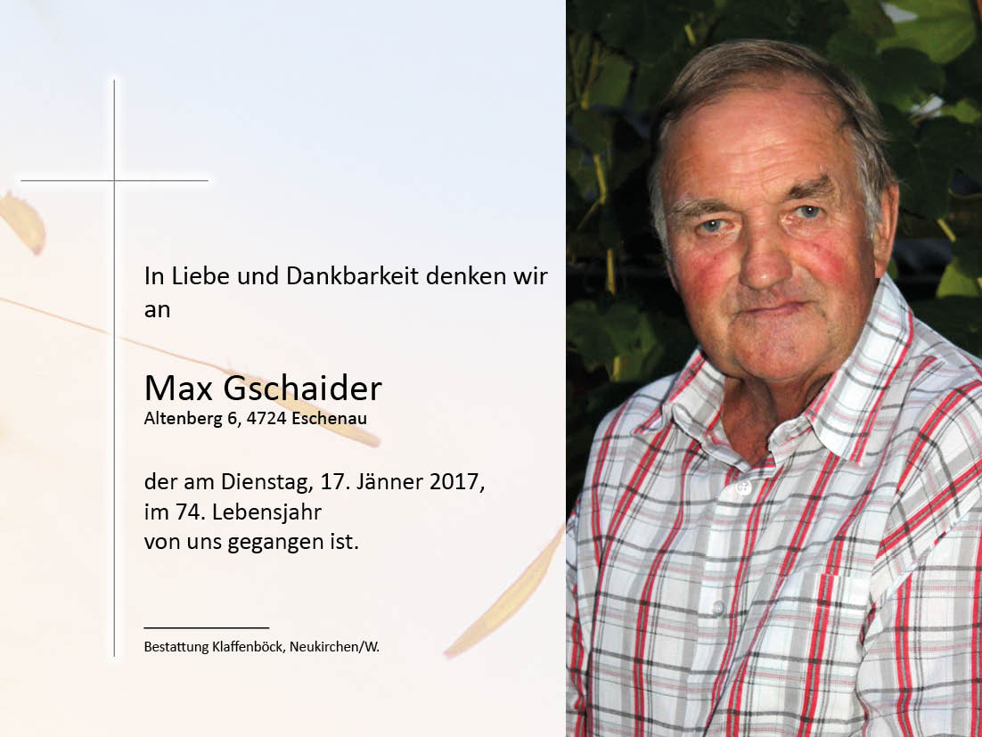 Max  Gschaider