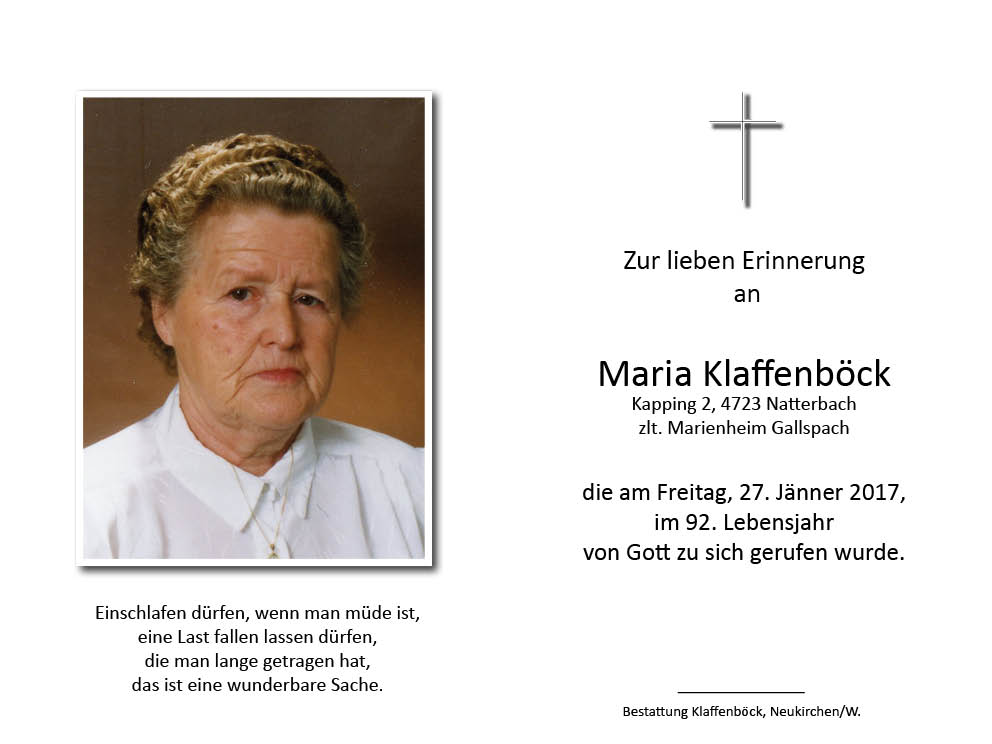 Maria  Klaffenböck