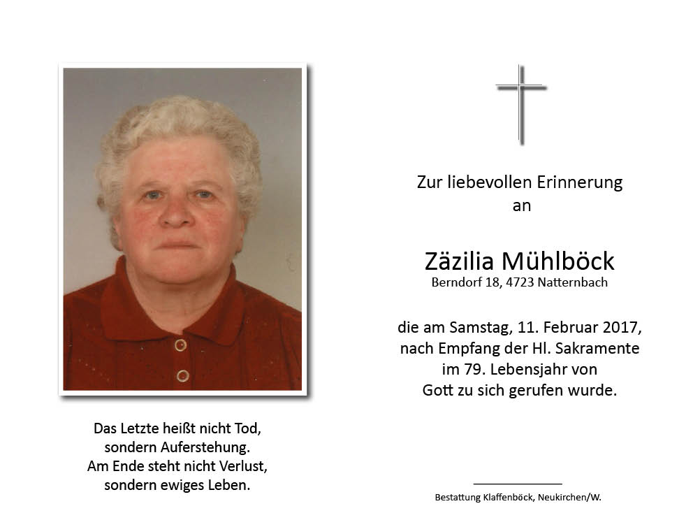 Zäzilia  Mühlböck