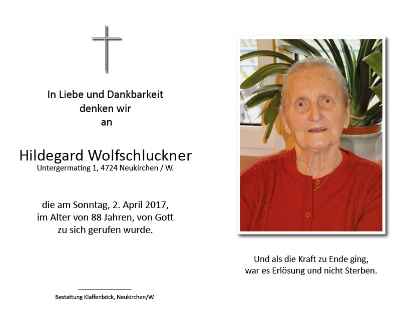 Hildegard  Wolfschluckner