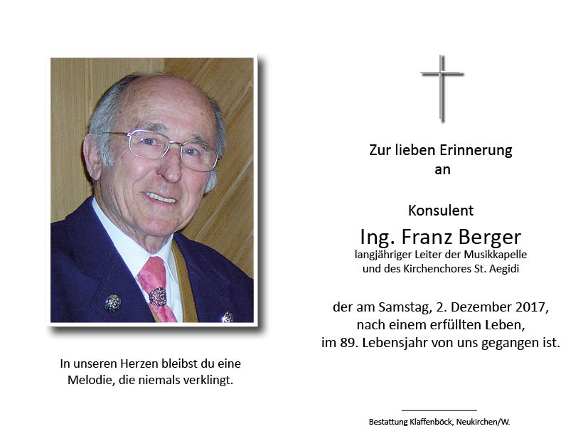 Ing. Franz  Berger