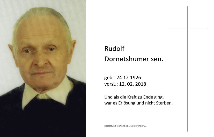 Rudolf  Dornetshumer senior
