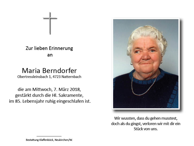 Maria  Berndorfer