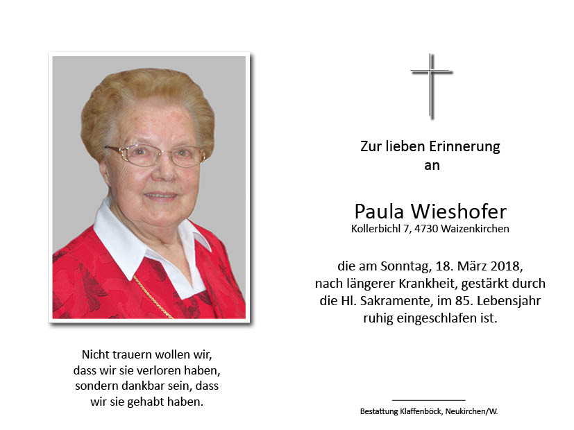 Paula  Wieshofer