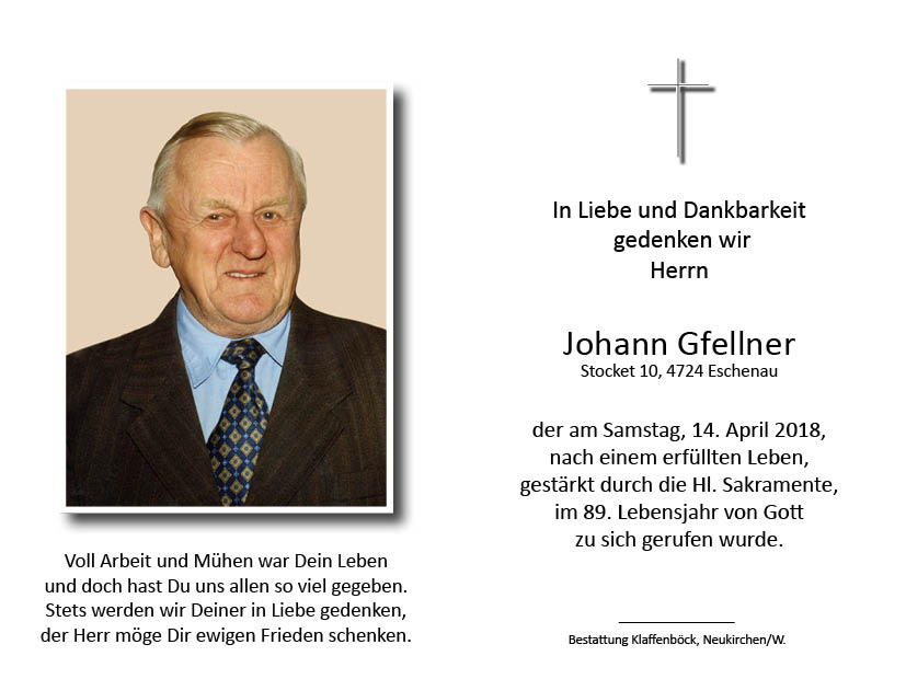 Johann  Gfellner