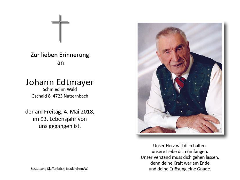 Johann  Edtmayer sen.