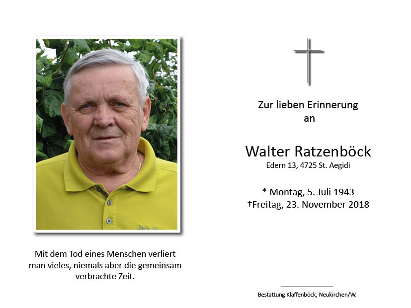 Walter  Ratzenböck