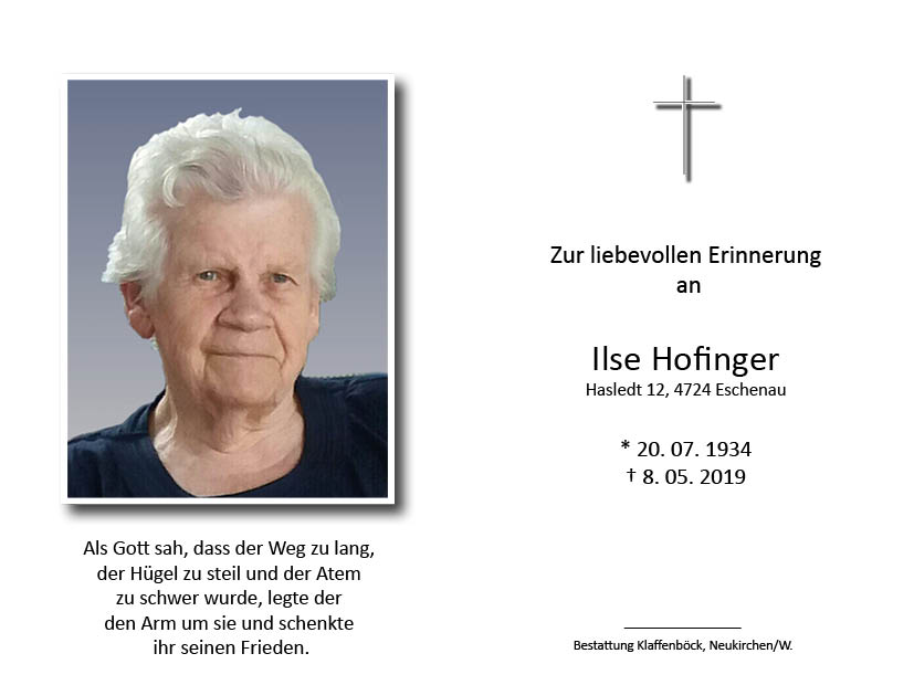 Ilse  Hofinger