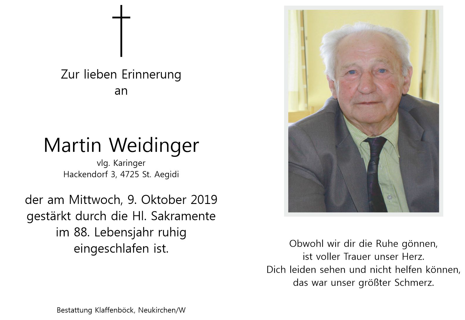 Martin  Weidinger sen.