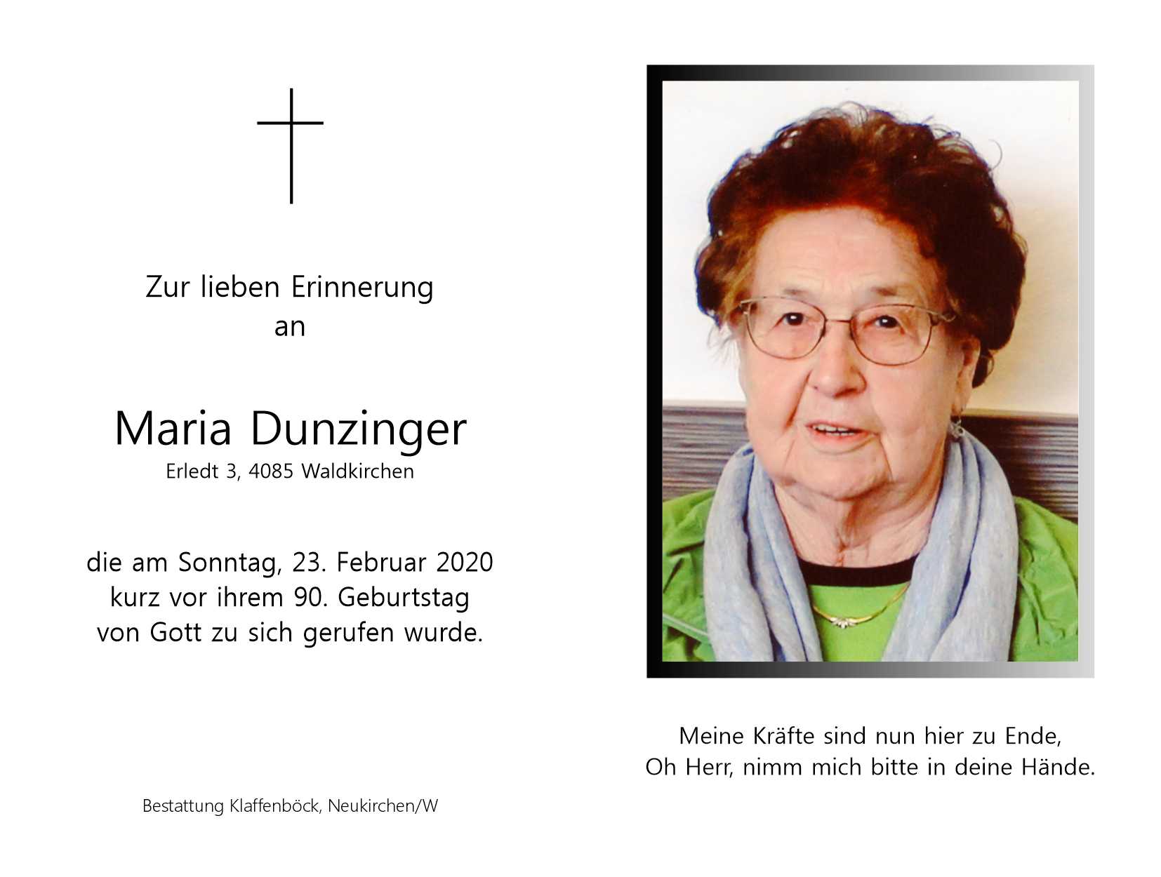 Maria  Dunzinger