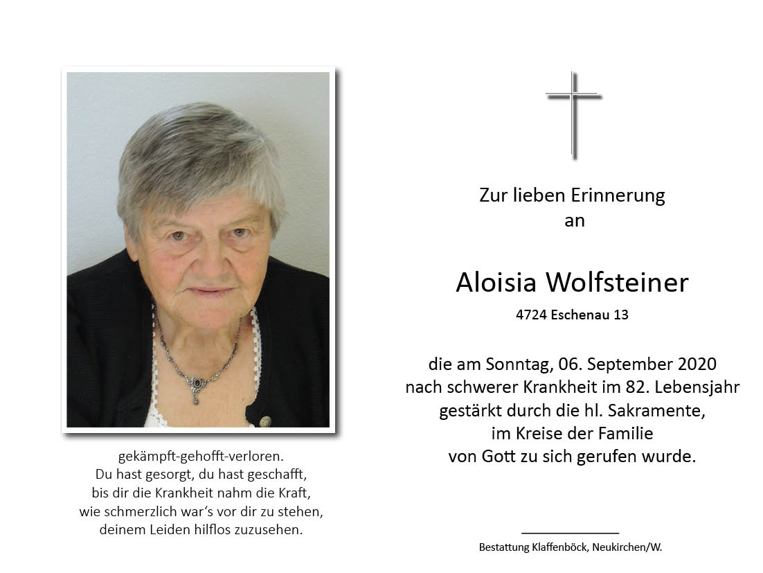 Aloisia  Wolfsteiner