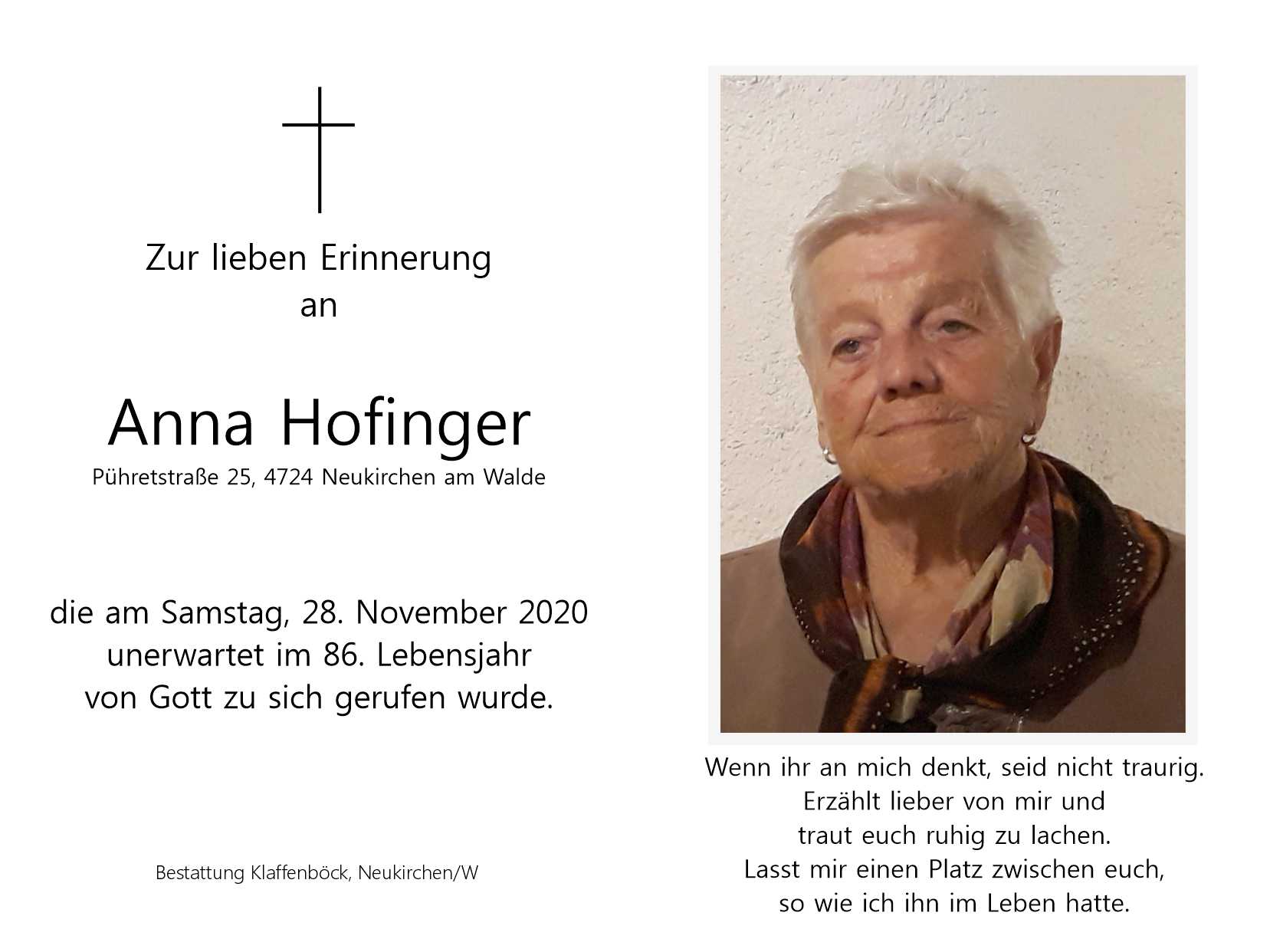 Anna  Hofinger