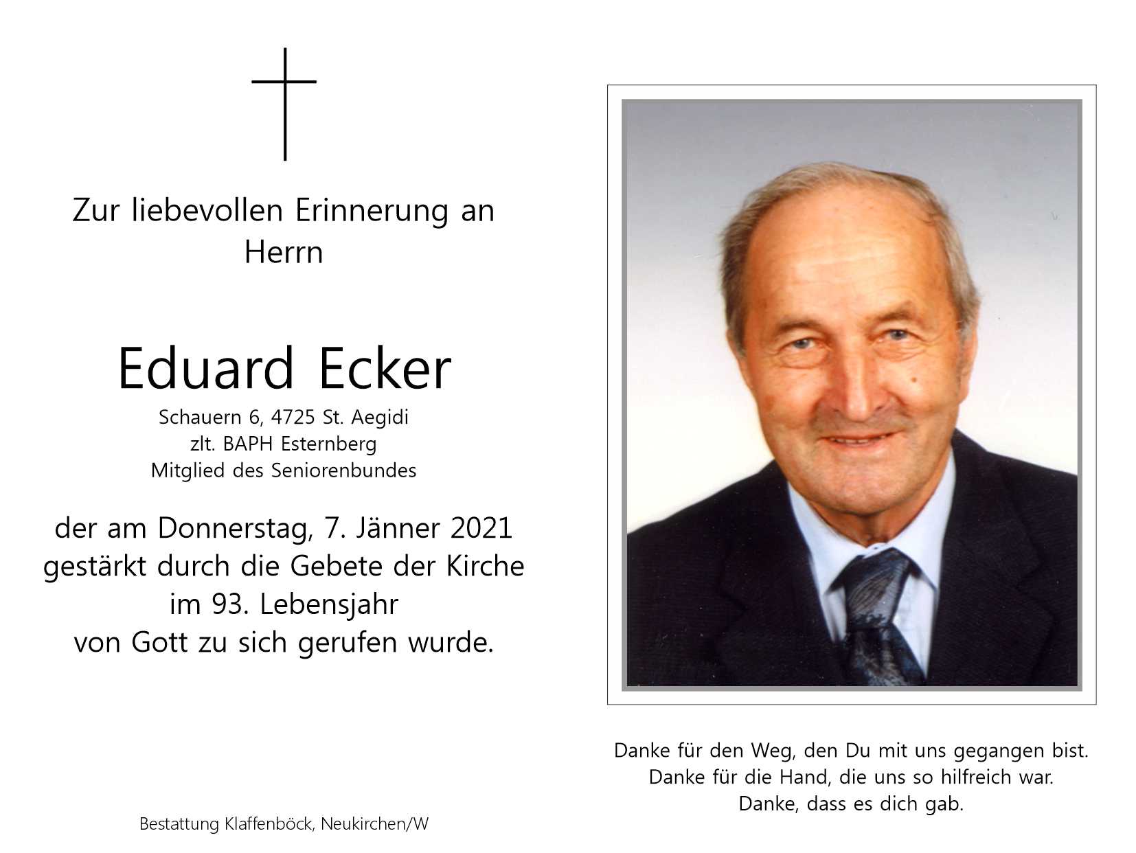 Eduard  Ecker sen.