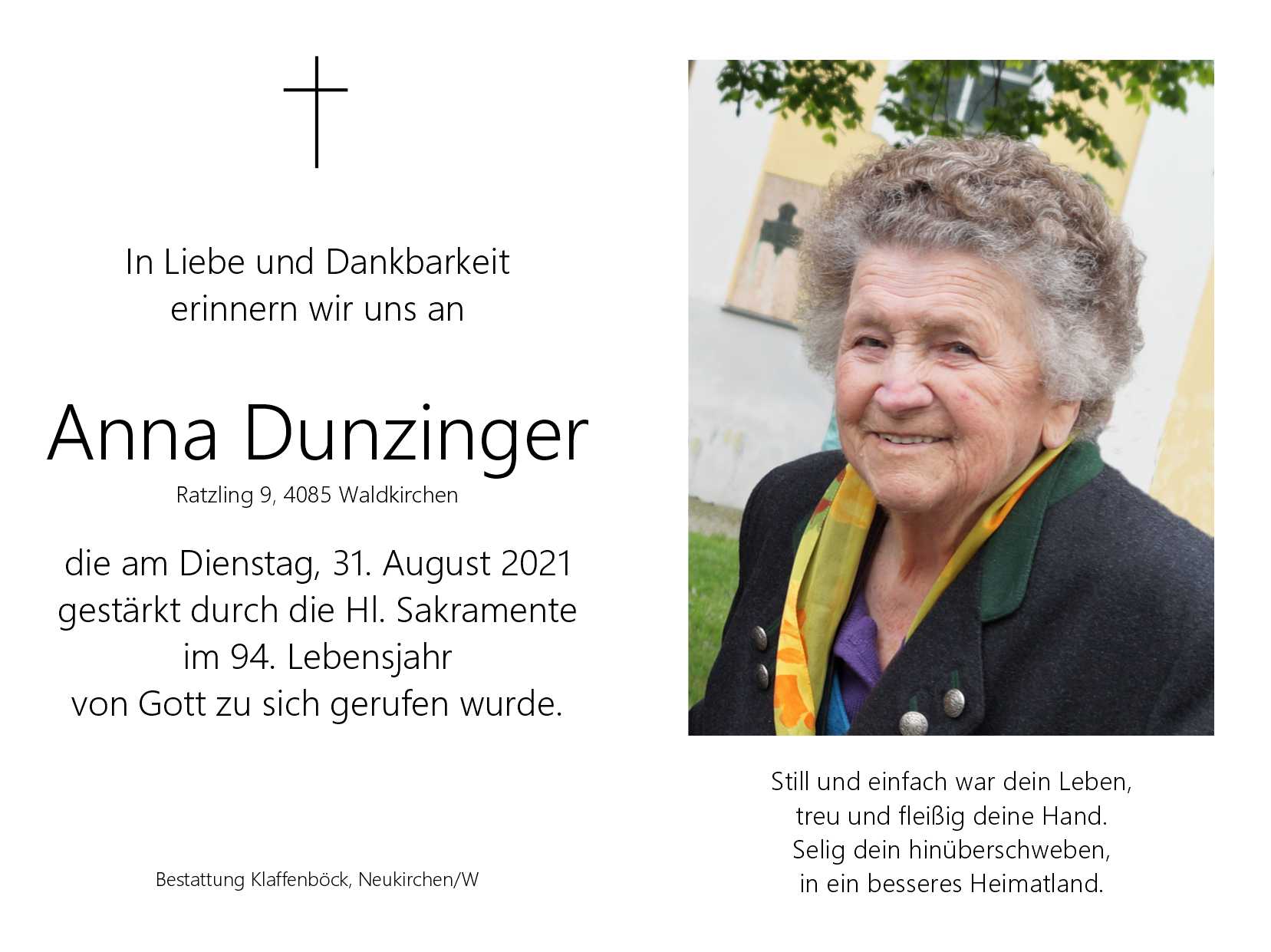Anna  Dunzinger
