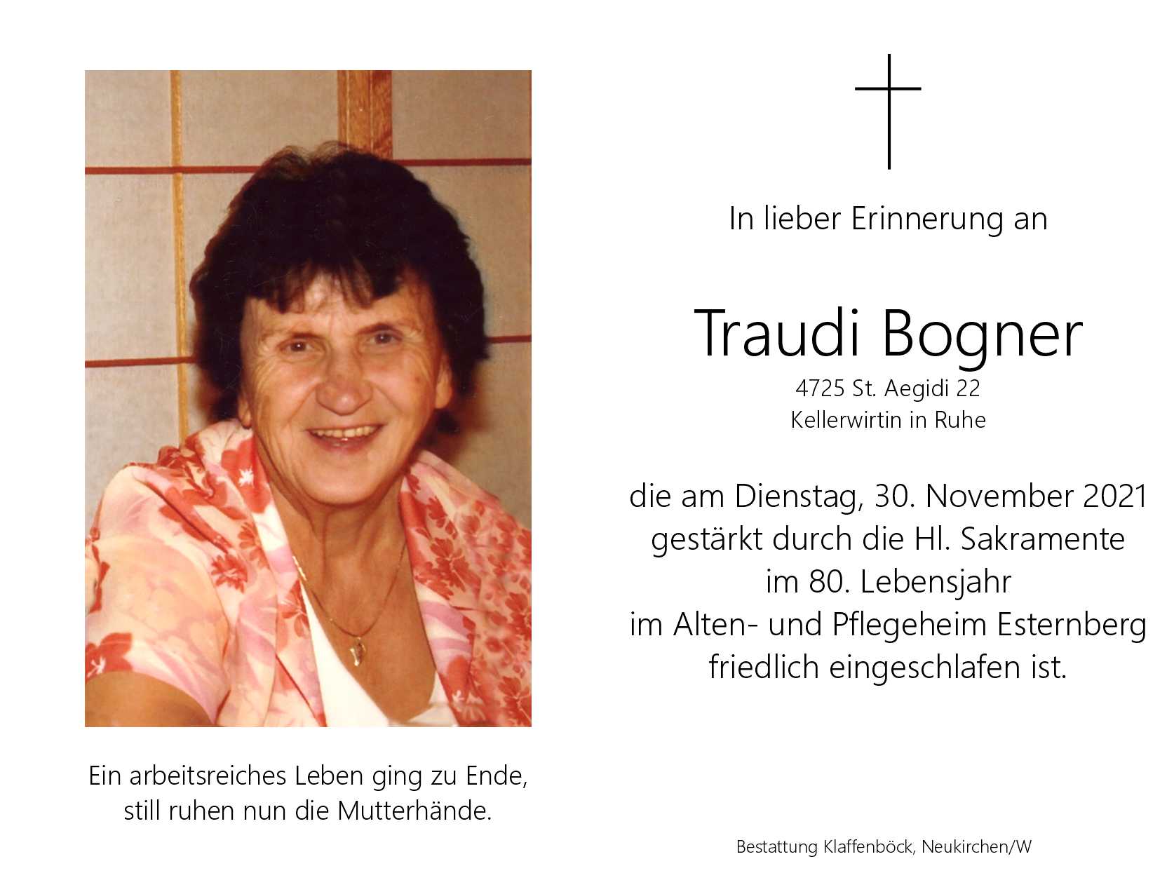 Gertrude  Bogner