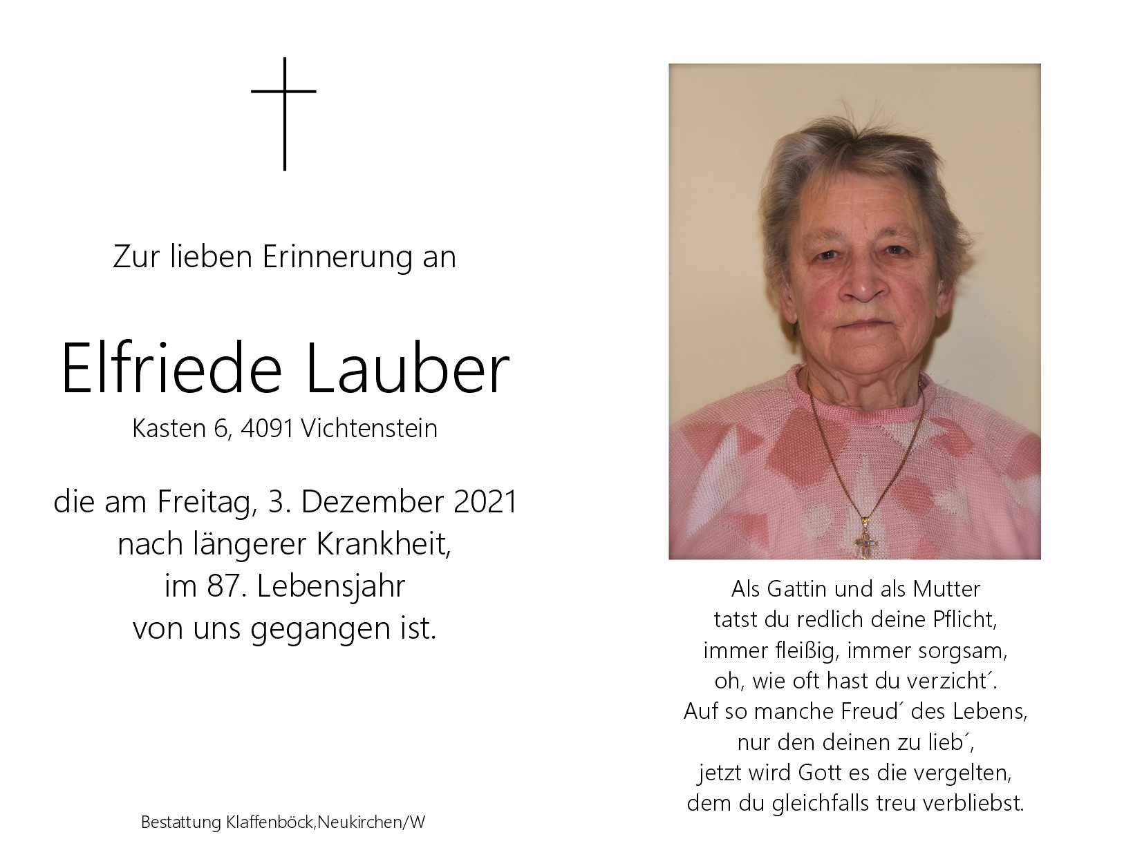 Elfriede  Lauber