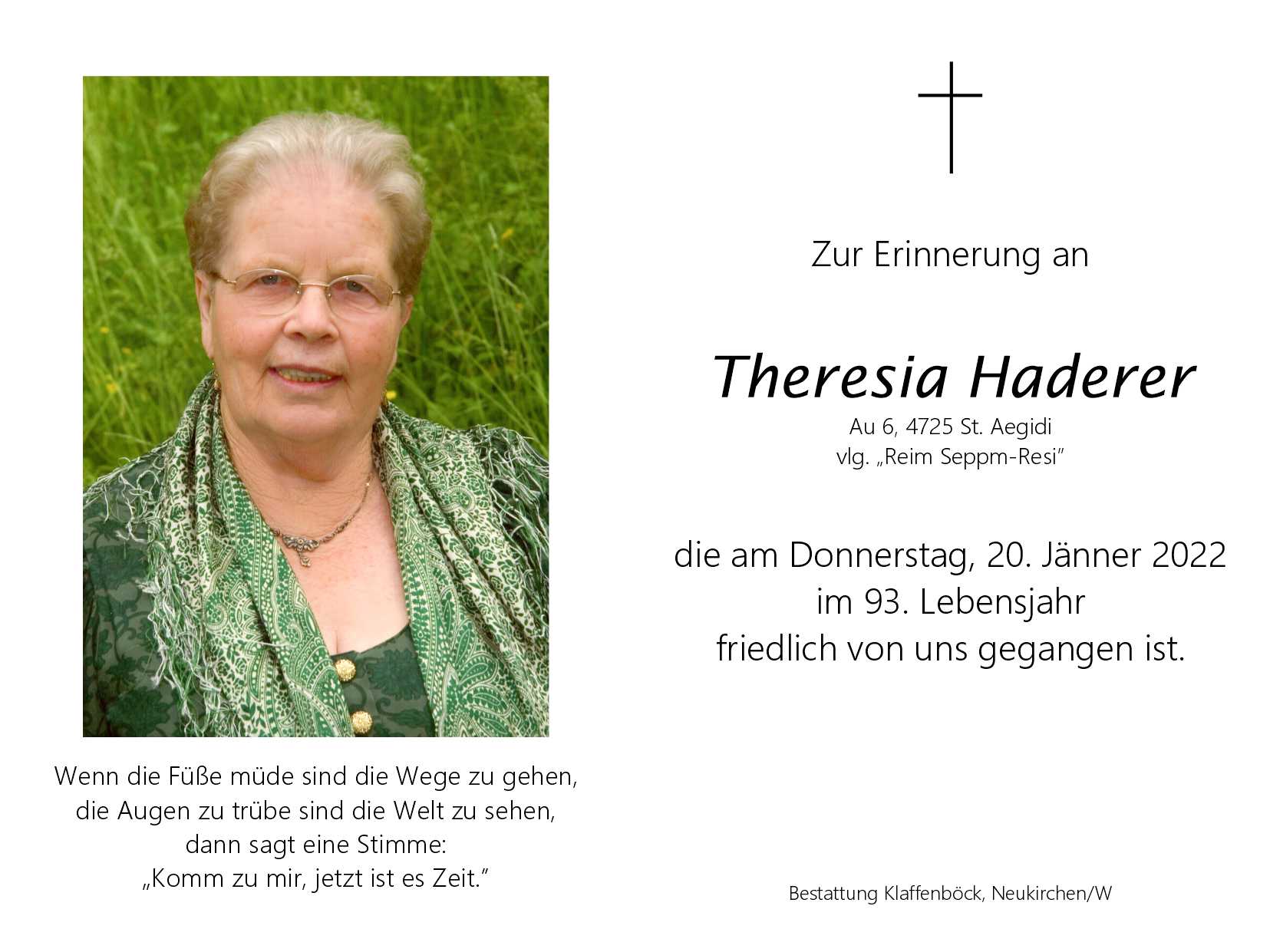 Theresia  Haderer