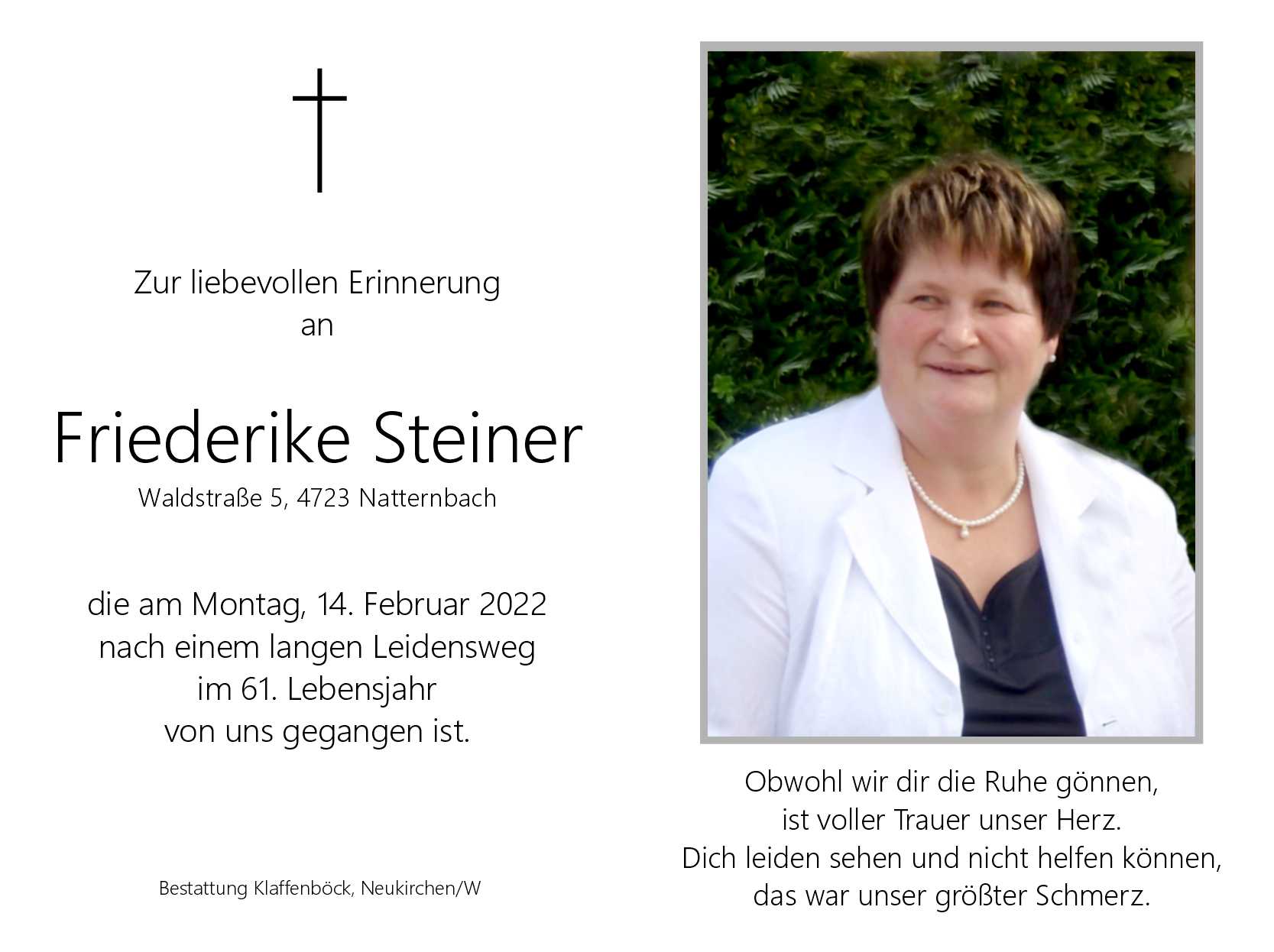 Friederike  Steiner