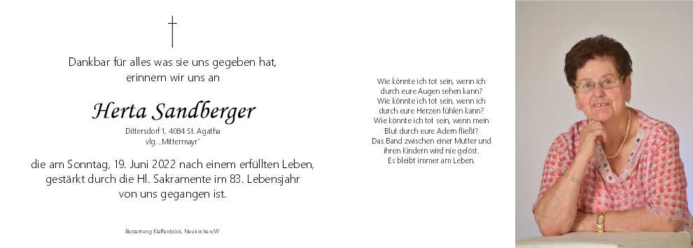 Herta  Sandberger, vlg.