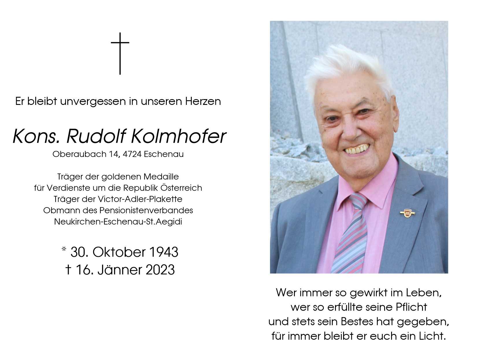 Kons. Rudolf  Kolmhofer