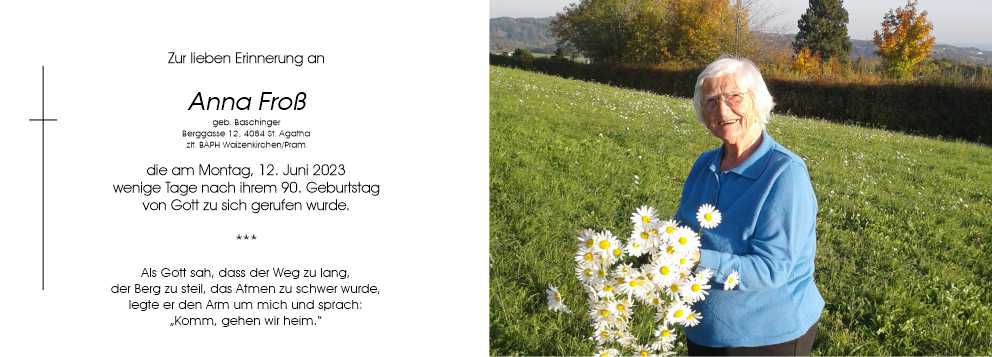 Anna  Froß, geb. Baschinger