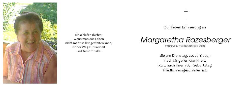 Margaretha  Razesberger