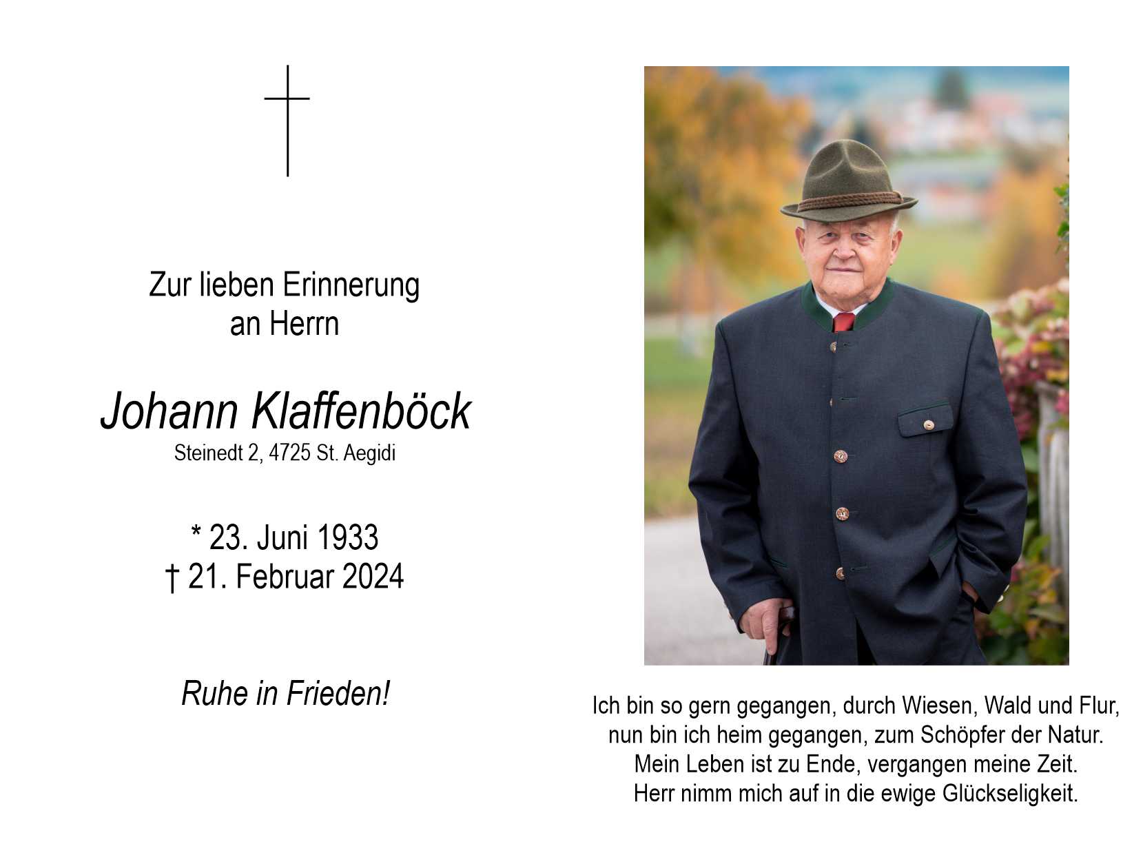 Johann  Klaffenböck sen.